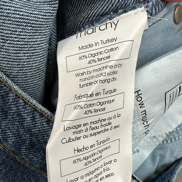 Y2K NWT TRIARCHY MOM highrise button relaxed tapered trendy stylish blue jean 27 - Picture 8 of 12